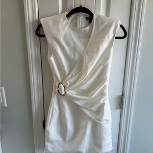 PrettyLittleThing Ivory Wrap Mini Dress